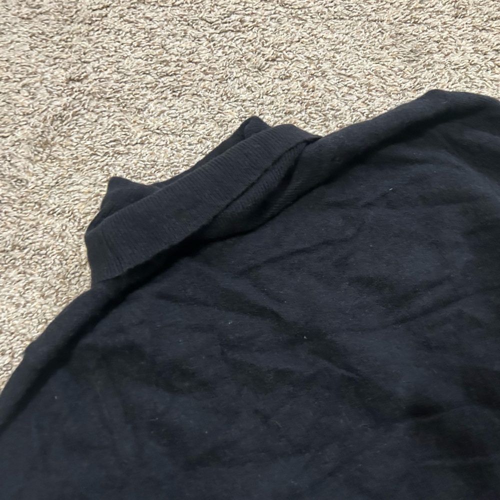 Barbour Pendle Roll-Neck Sweater Black Size 10 Women's Wool Cotton Elbow Patch - Picture 8 of 10